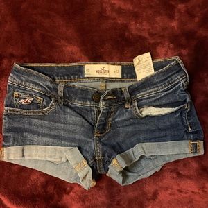 Dark wash jean shorts